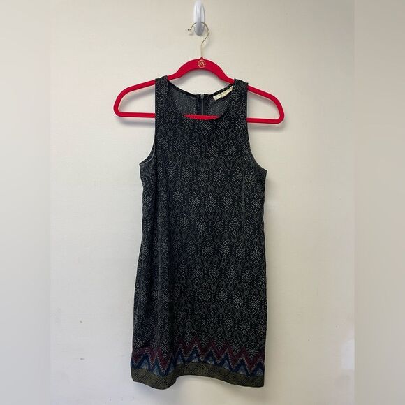 Urban Outfitters Staring at Stars Black Patterned Shift Dress Size Small - Picture 1 of 6